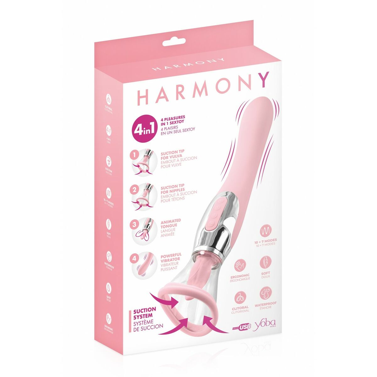 Dual Stimulation Vibrátor Yoba Rózsaszín